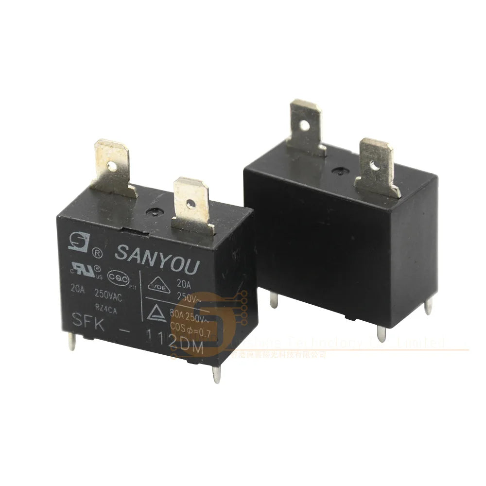 New Original SANYOU SFK-112DM 12V 20A 250VAC 4-Pin DIP Air Conditioner Relay | Replace HF102F-12V & G4A-1A-E-12VDC