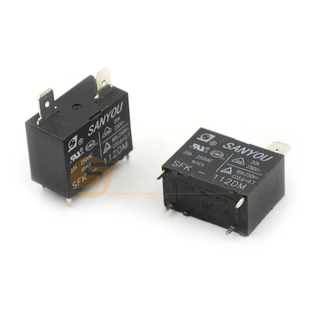 New Original SANYOU SFK-112DM 12V 20A 250VAC 4-Pin DIP Air Conditioner Relay | Replace HF102F-12V & G4A-1A-E-12VDC