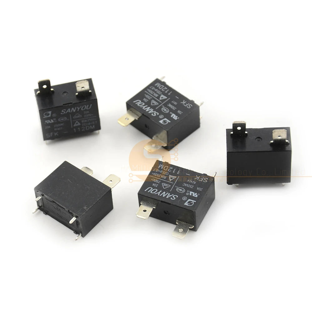 New Original SANYOU SFK-112DM 12V 20A 250VAC 4-Pin DIP Air Conditioner Relay | Replace HF102F-12V & G4A-1A-E-12VDC
